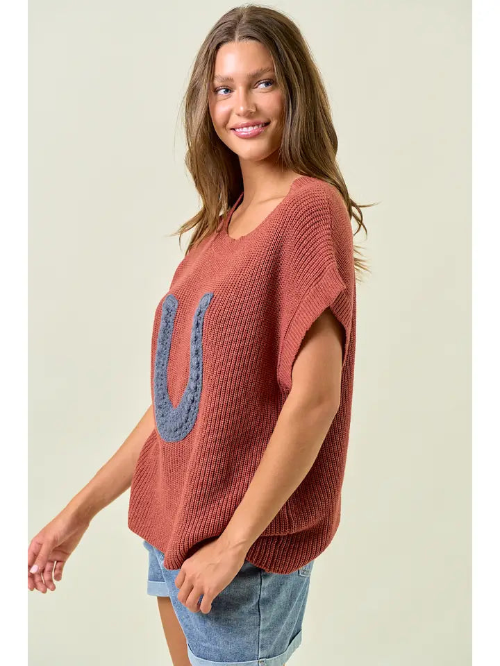 Knit Horseshoe Sweater